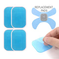 A set of blue replacement pads for a wireless EMS machine, including four outer pads and one middle pad - Buy Now Spa Replacement Pads for Wireless EMS Machine