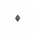 Ribbon Attachments: Diamond - large silver