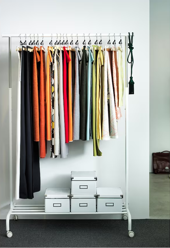 RIGGA Clothes rack, White
