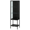 RUDSTA Glass-door cabinet, 42x37x155cm, Anthracite
