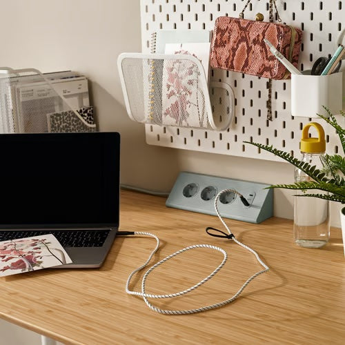 RUNDHULT USB-C to USB-C, Black/white, 1.5m/100W