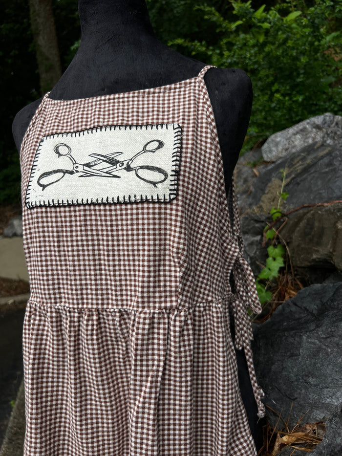 Scissor Me Timbers - Gingham Apron Top