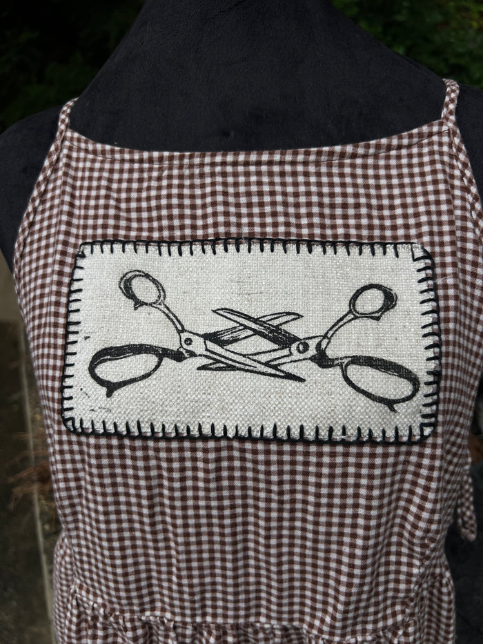 Scissor Me Timbers - Gingham Apron Top
