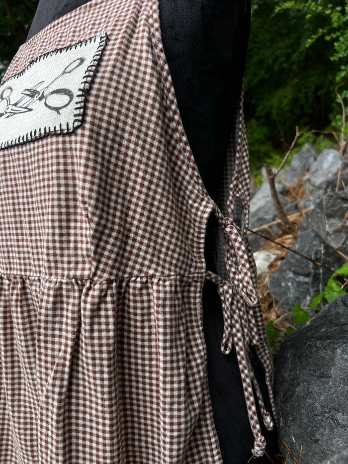 Scissor Me Timbers - Gingham Apron Top