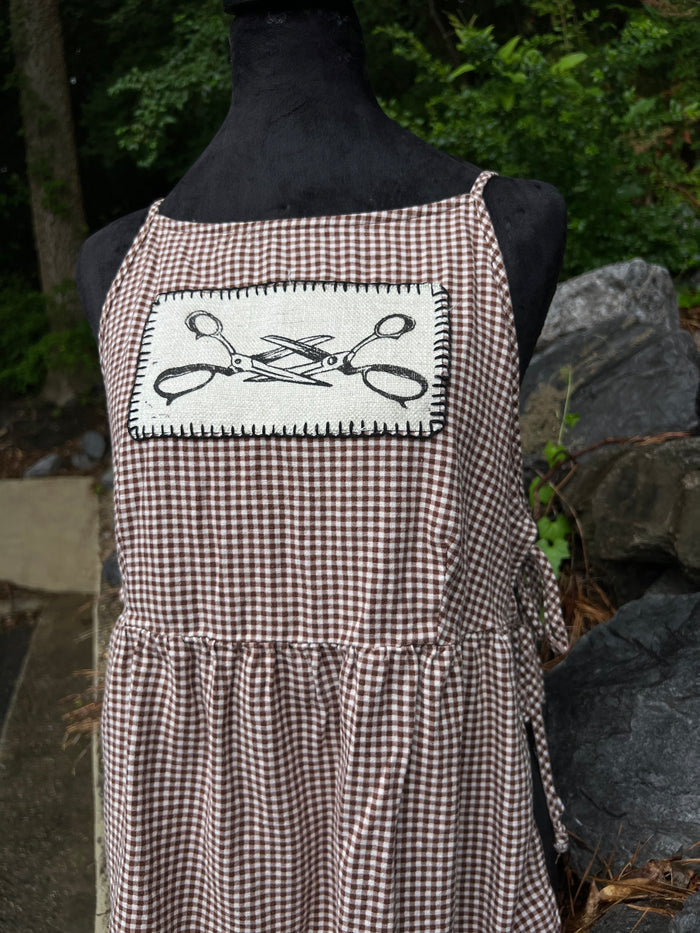 Scissor Me Timbers - Gingham Apron Top