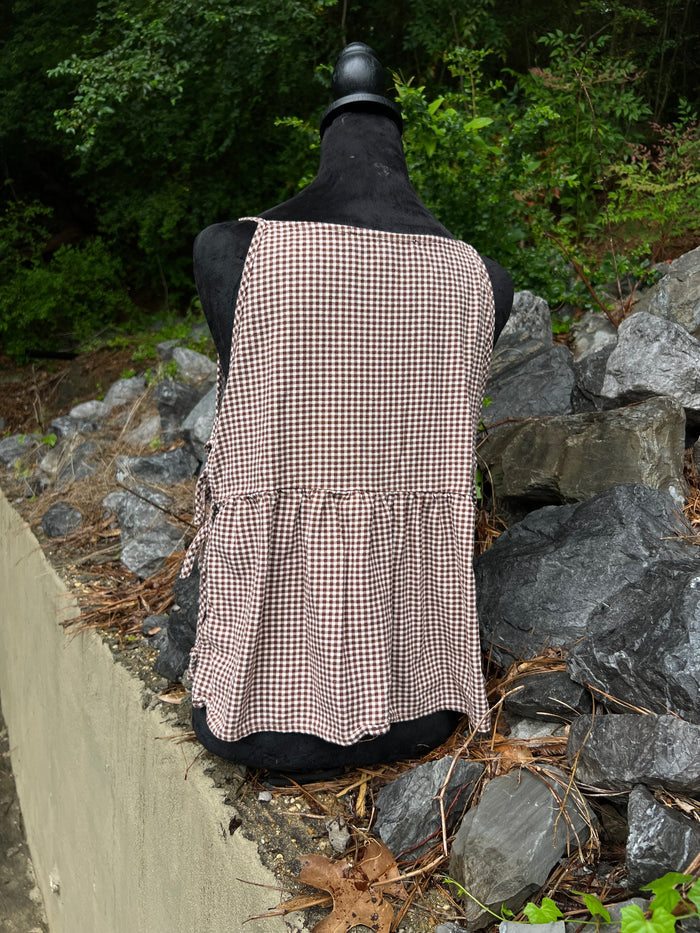 Scissor Me Timbers - Gingham Apron Top