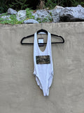 scissor me timbers - grey bodysuit
