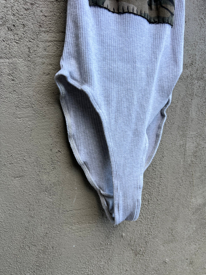 scissor me timbers - grey bodysuit