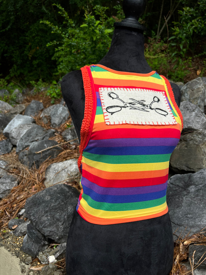 Scissor Me Timbers - Rainbow Tank Top