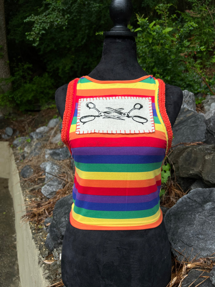Scissor Me Timbers - Rainbow Tank Top