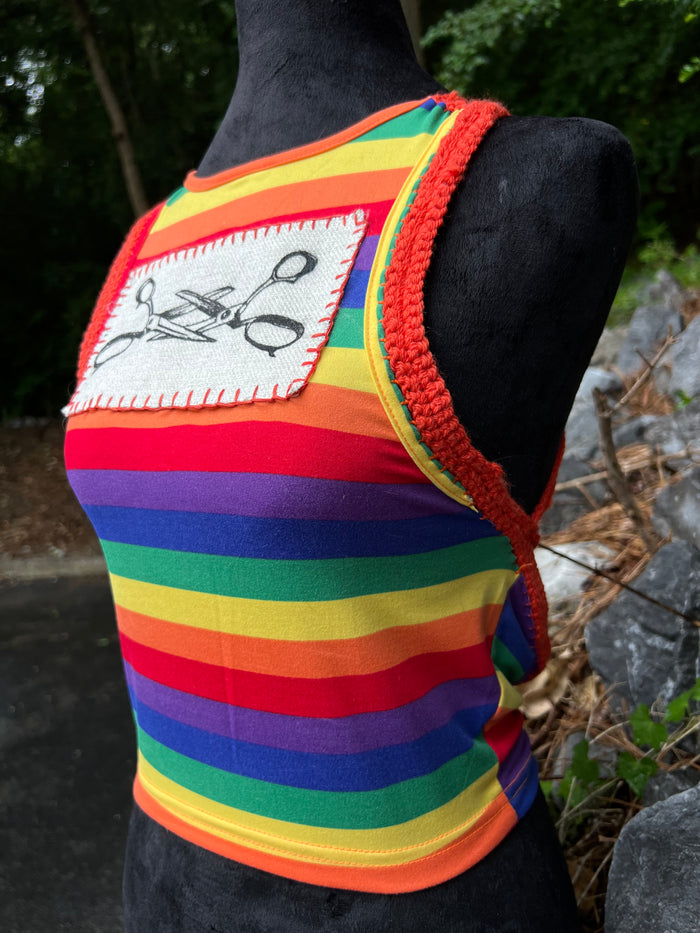 Scissor Me Timbers - Rainbow Tank Top