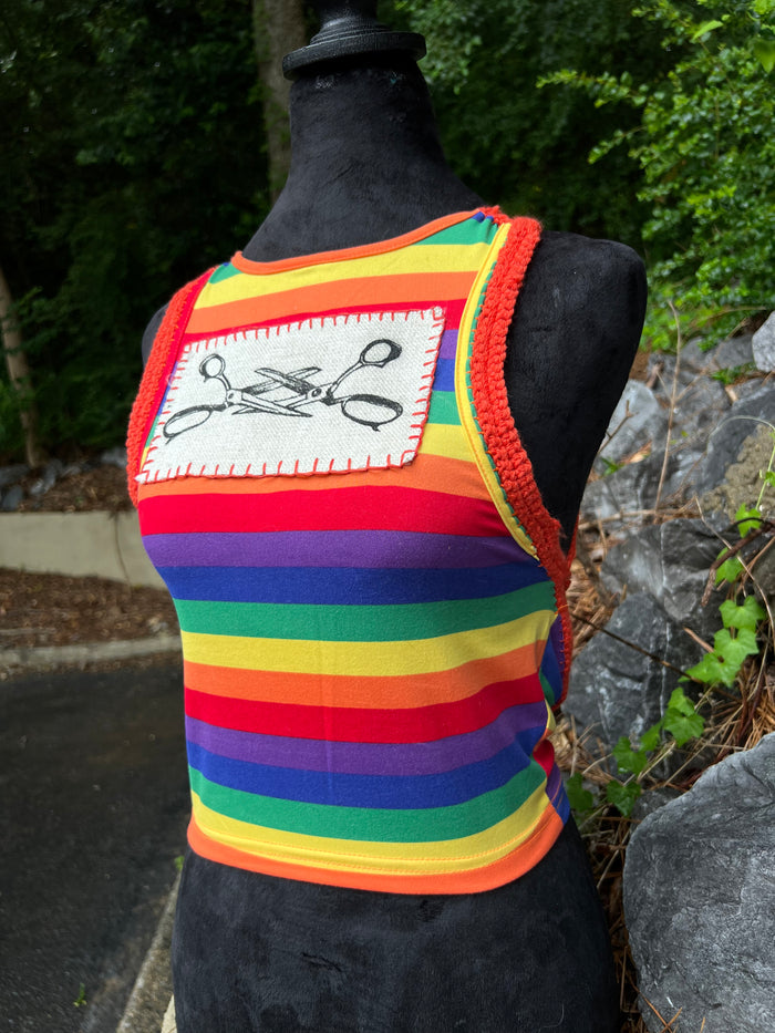 Scissor Me Timbers - Rainbow Tank Top