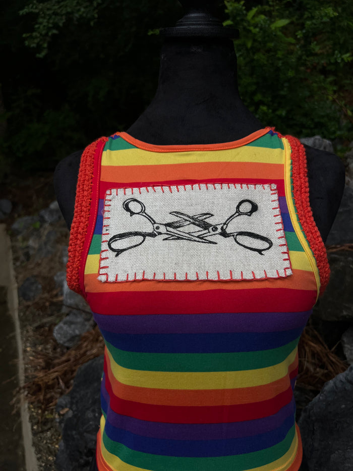 Scissor Me Timbers - Rainbow Tank Top