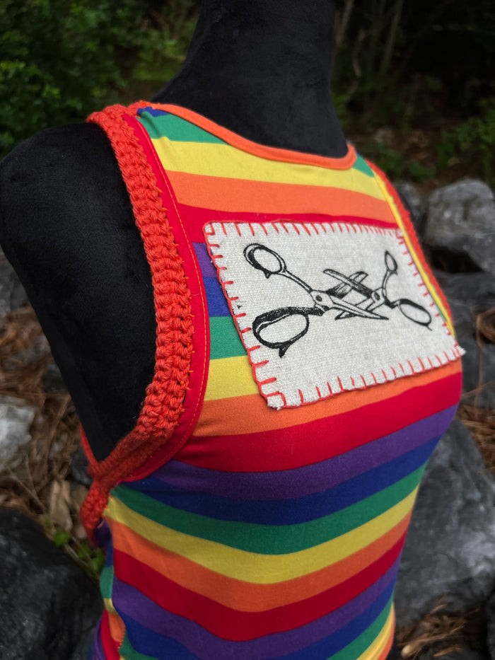 Scissor Me Timbers - Rainbow Tank Top