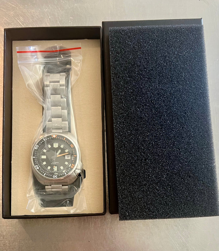 (Seiko) King Turtle Captain Willard Style NO LOGO Diver 47mm Automatic S.Steel Bracelet Watch