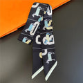 Seka Black Twilly Skinny Scarf