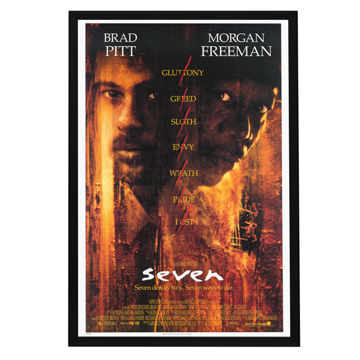 "Seven" (1995) Framed Movie Poster