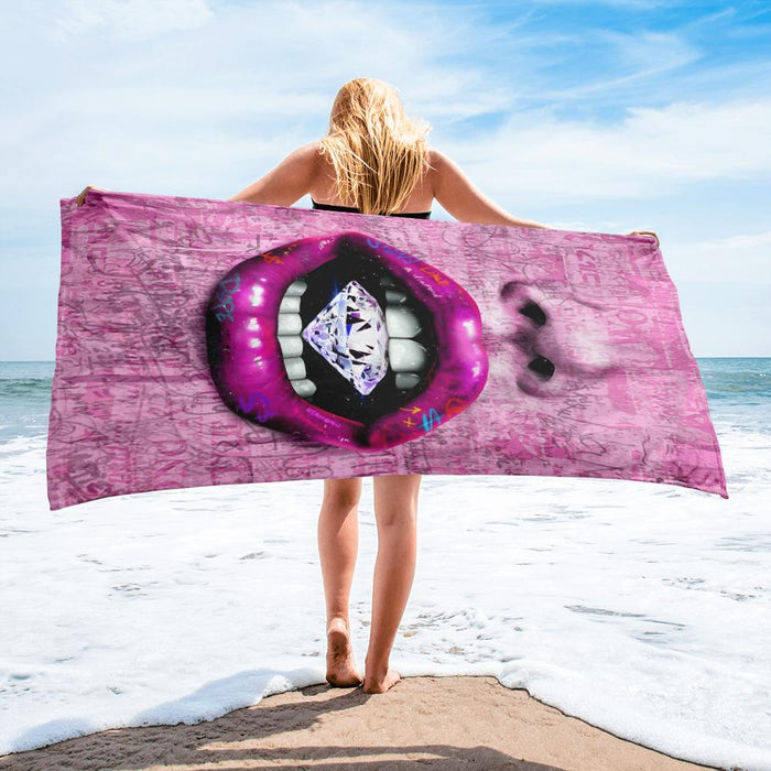 SHINE LIKE A DIAMOND BEACH TOWEL - REBHORN DESIGN