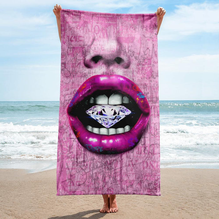 SHINE LIKE A DIAMOND BEACH TOWEL - REBHORN DESIGN