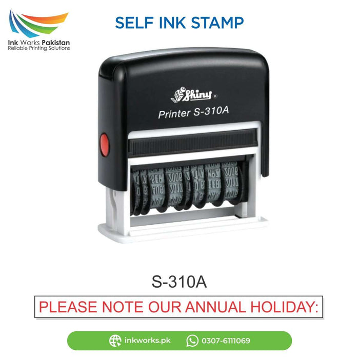Shiny S-310A Self-Inking MFG & EXP Date Stamp – Office & Business Use