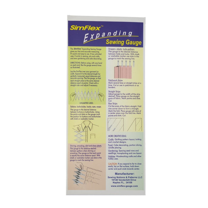 Simflex Expanding Sewing Gauge - Sewing Gem
