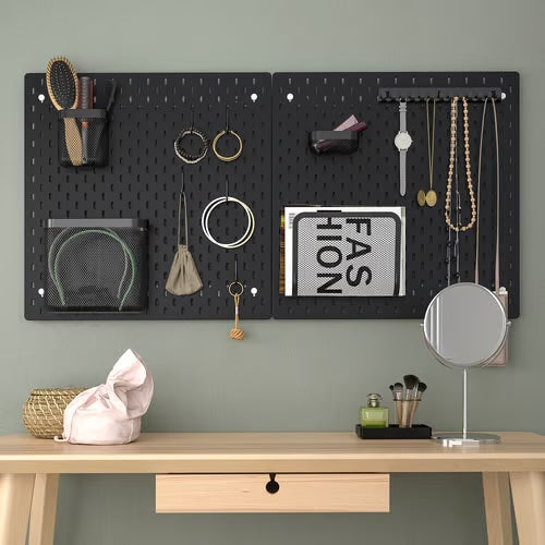SKADIS Hook rack, Black