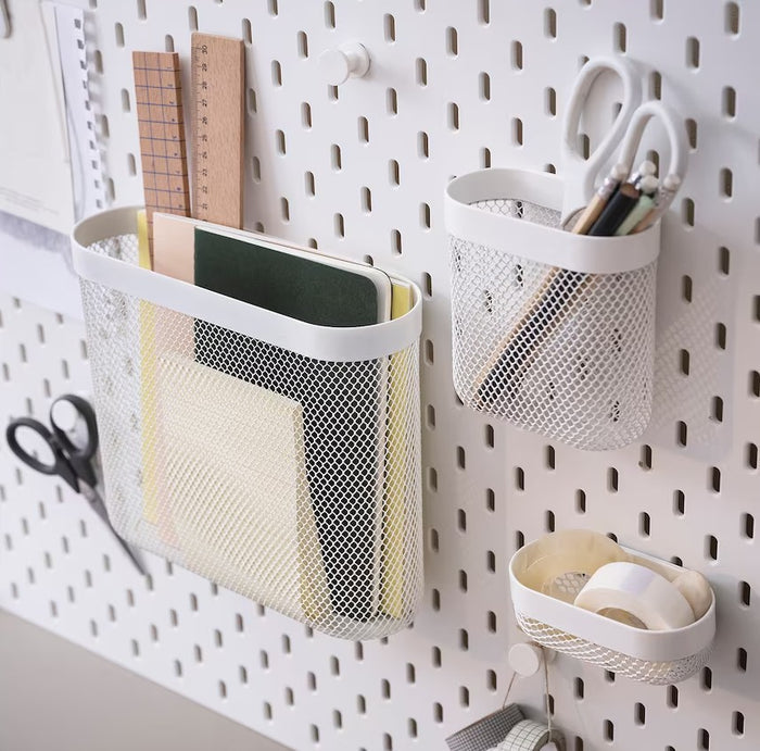 SKADIS Storage basket, set of 3, White