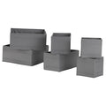 SKUBB Box, set of 6, Dark grey