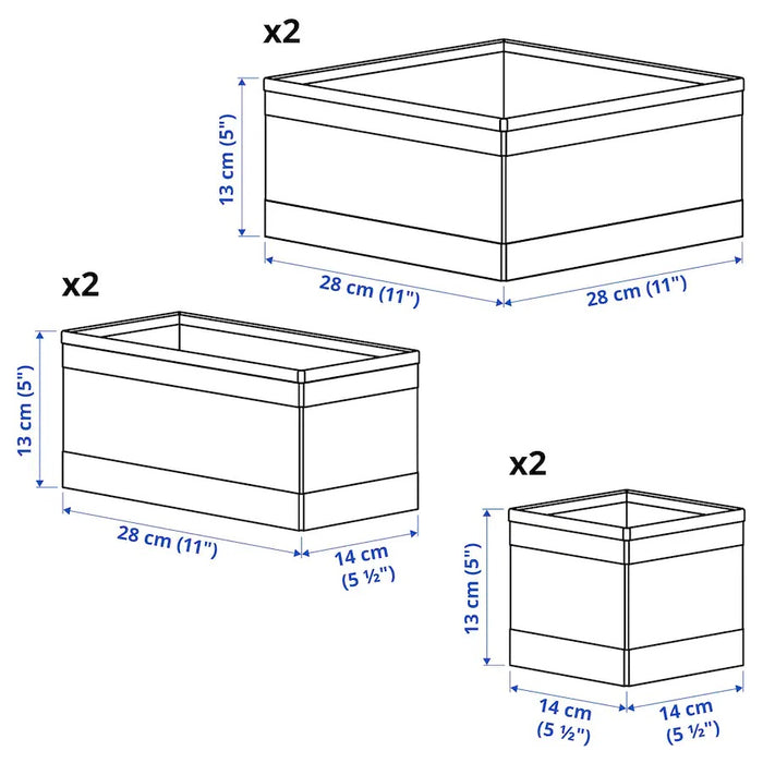 SKUBB Box, set of 6, White