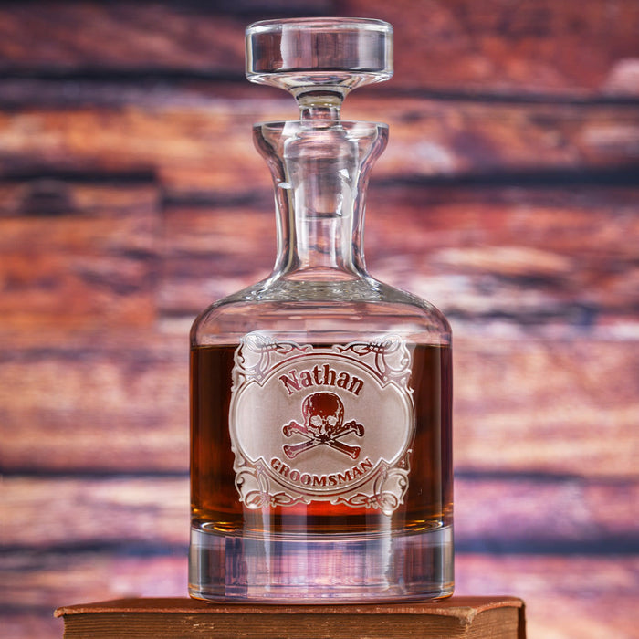 Skull & Bones Decanter Groomsmen