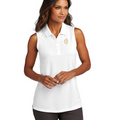 Sleeveless Ladies Polo, White | C21® logo