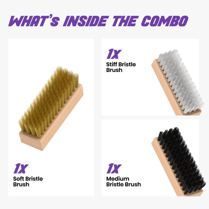 Sneakare 3 in 1 Shoe Brush Set