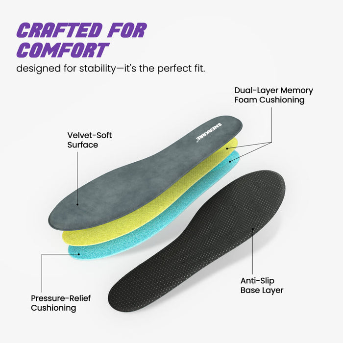Sneakare CloudSole Memory Foam Insoles Large