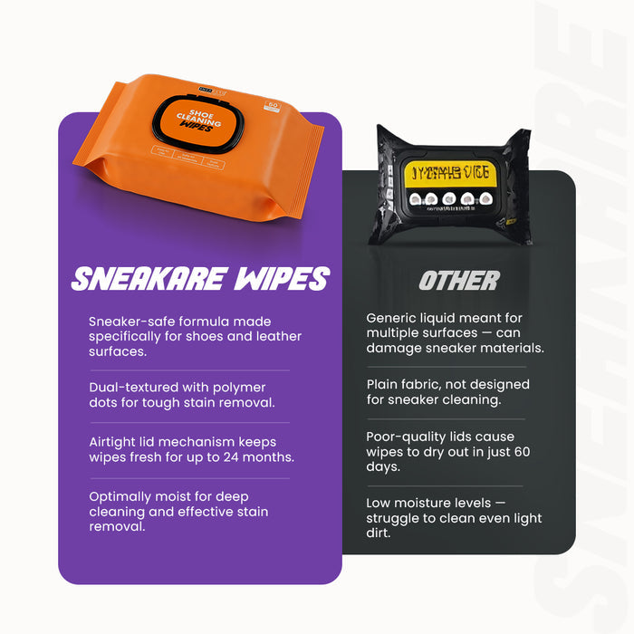 Sneakare Shoe Cleaning Multipack Wipes Pack of 50 (Buy 2 Get 1 Free)