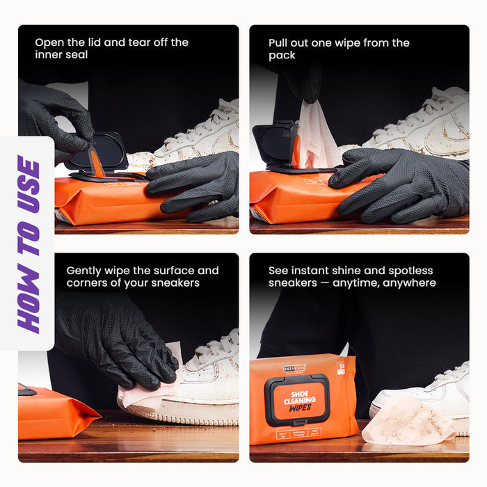 Sneakare Shoe Cleaning Multipack Wipes Pack of 50 (Buy 2 Get 1 Free)