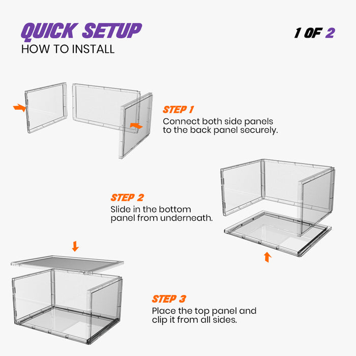 Sneakare Stack'Em Sneaker Crates | Clear (Side Drop)