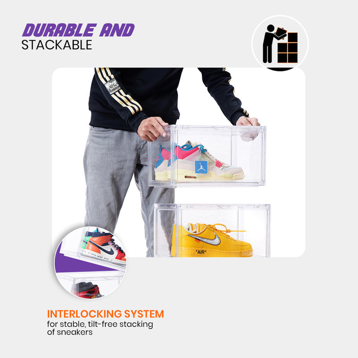 Sneakare Stack'Em Sneaker Crates | Clear (Side Drop)