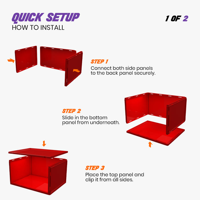 Sneakare Stack'Em Sneaker Crates | Red (Side Drop)
