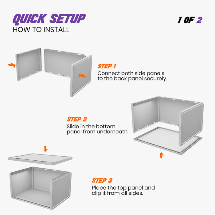 Sneakare Stack'Em Sneaker Crates | White (Side Drop)