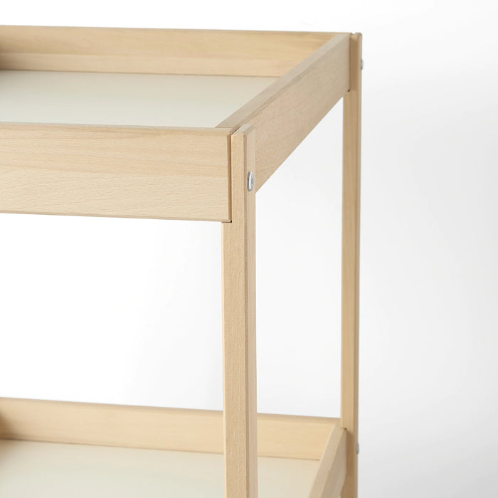 SNIGLAR Changing table, 72x53cm, Beech/white