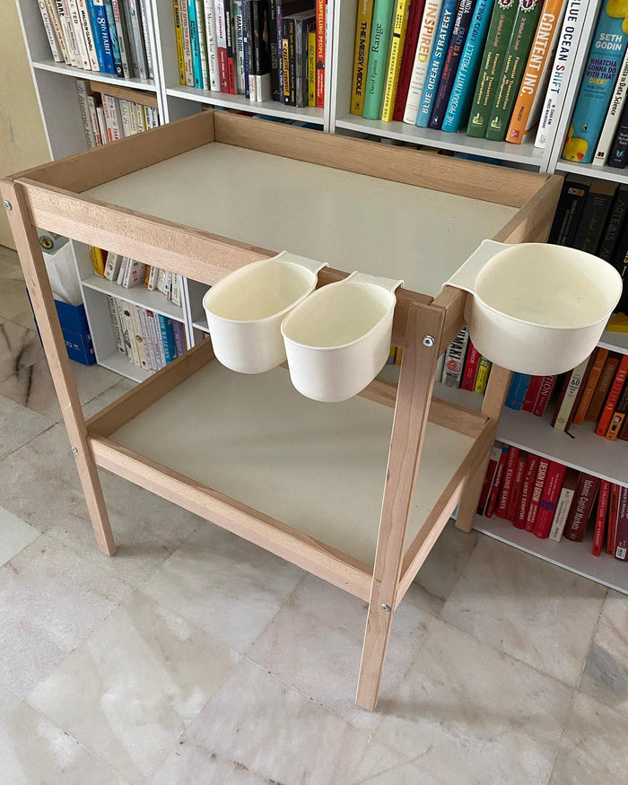 SNIGLAR Changing table, 72x53cm, Beech/white