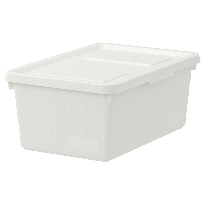 SOCKERBIT Box with lid, 38x25x15cm, White