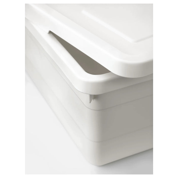 SOCKERBIT Box with lid, 38x25x15cm, White