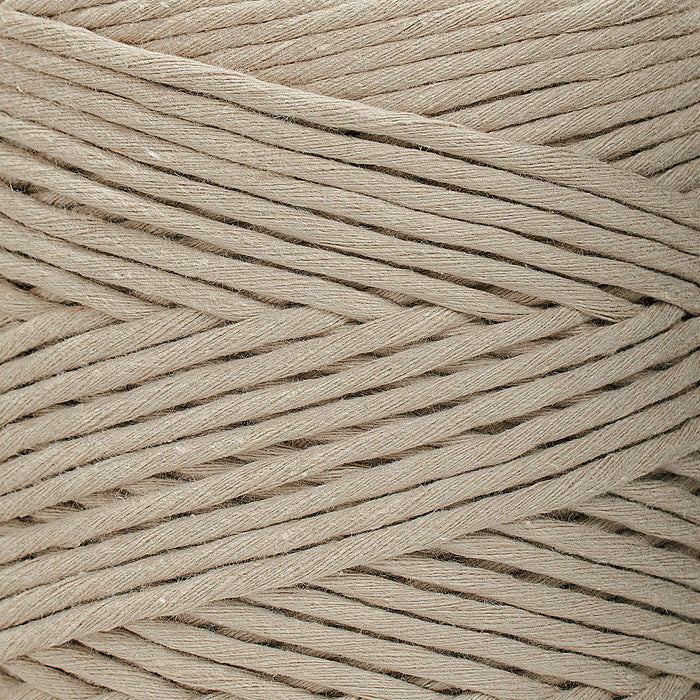 SOFT COTTON CORD ZERO WASTE 4 MM - 1 SINGLE STRAND - BEIGE COLOR