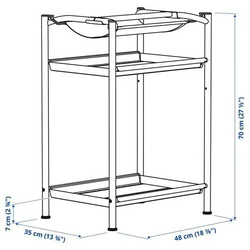 SPAND Table leg with storage, Black