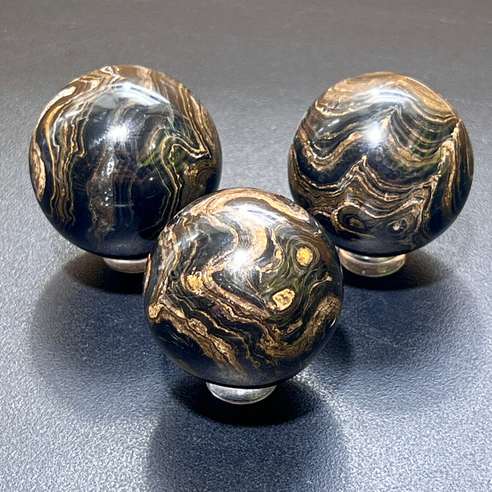 Stromatolite Fossil Sphere Carving (1.5 Inches)