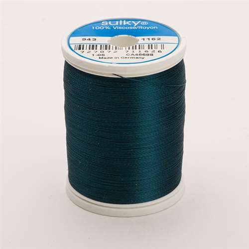 Sulky 40 wt 850 Yard Rayon Thread - 943-1162 - Deep Teal