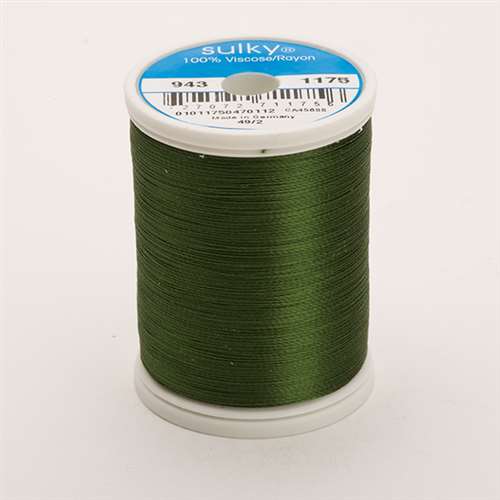 Sulky 40 wt 850 Yard Rayon Thread - 943-1175 - Dk Avocado