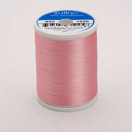 Sulky 40 wt 850 Yard Rayon Thread - 943-1225 - Pastel Pink