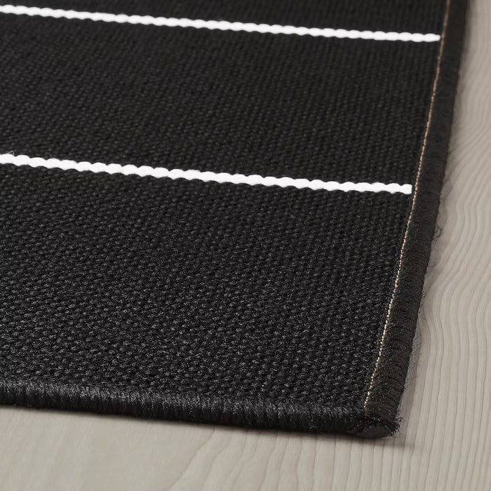SVALLERUP Rug flatwoven, in/outdoor, 200x200cm, Black/white